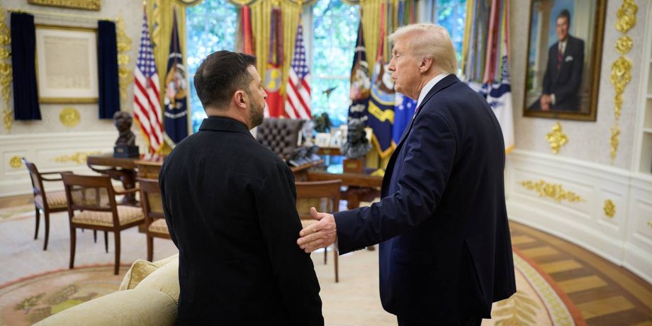 фото беседы Владимира Зеленского и Дональда Трампа